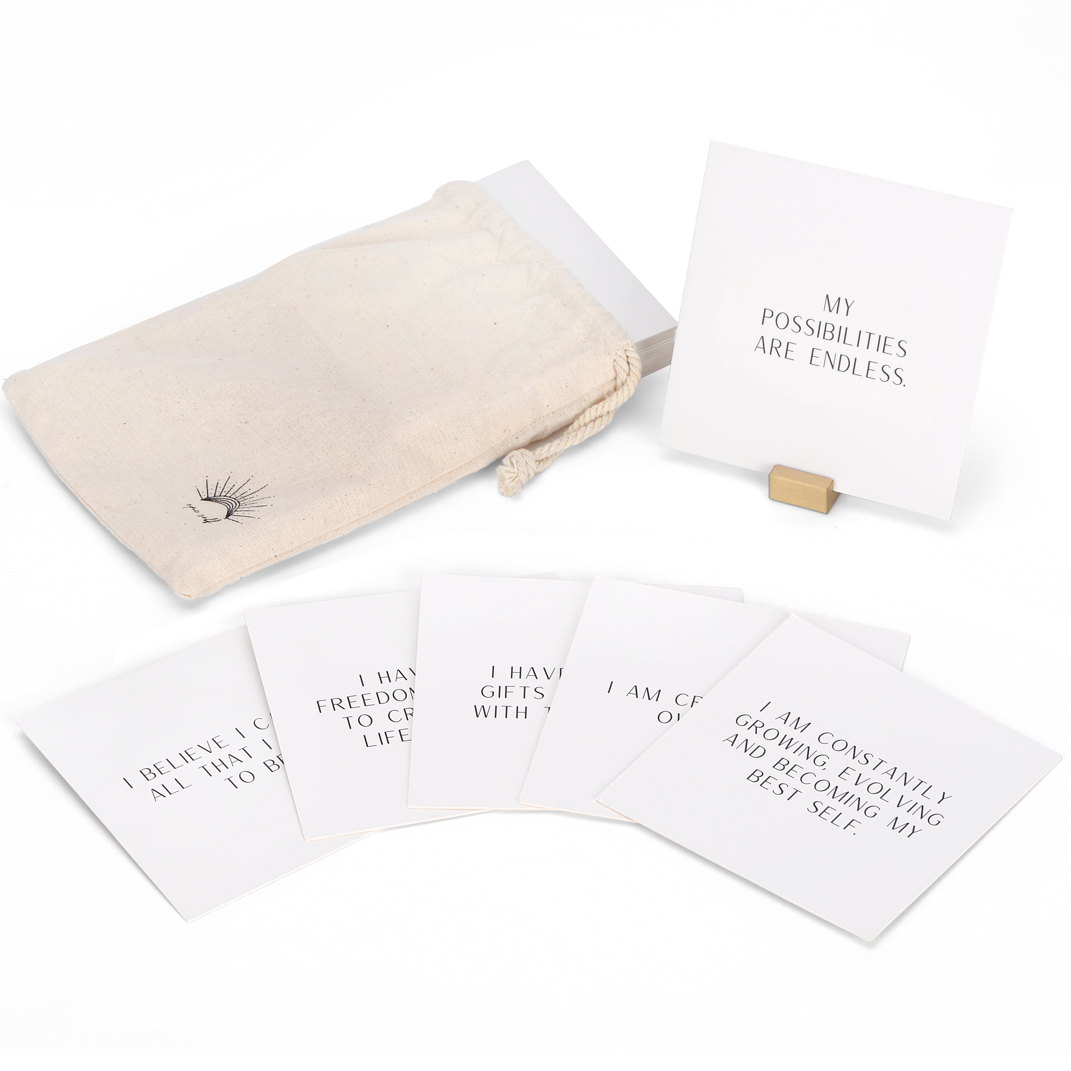 Positive Affirmation Cards - White