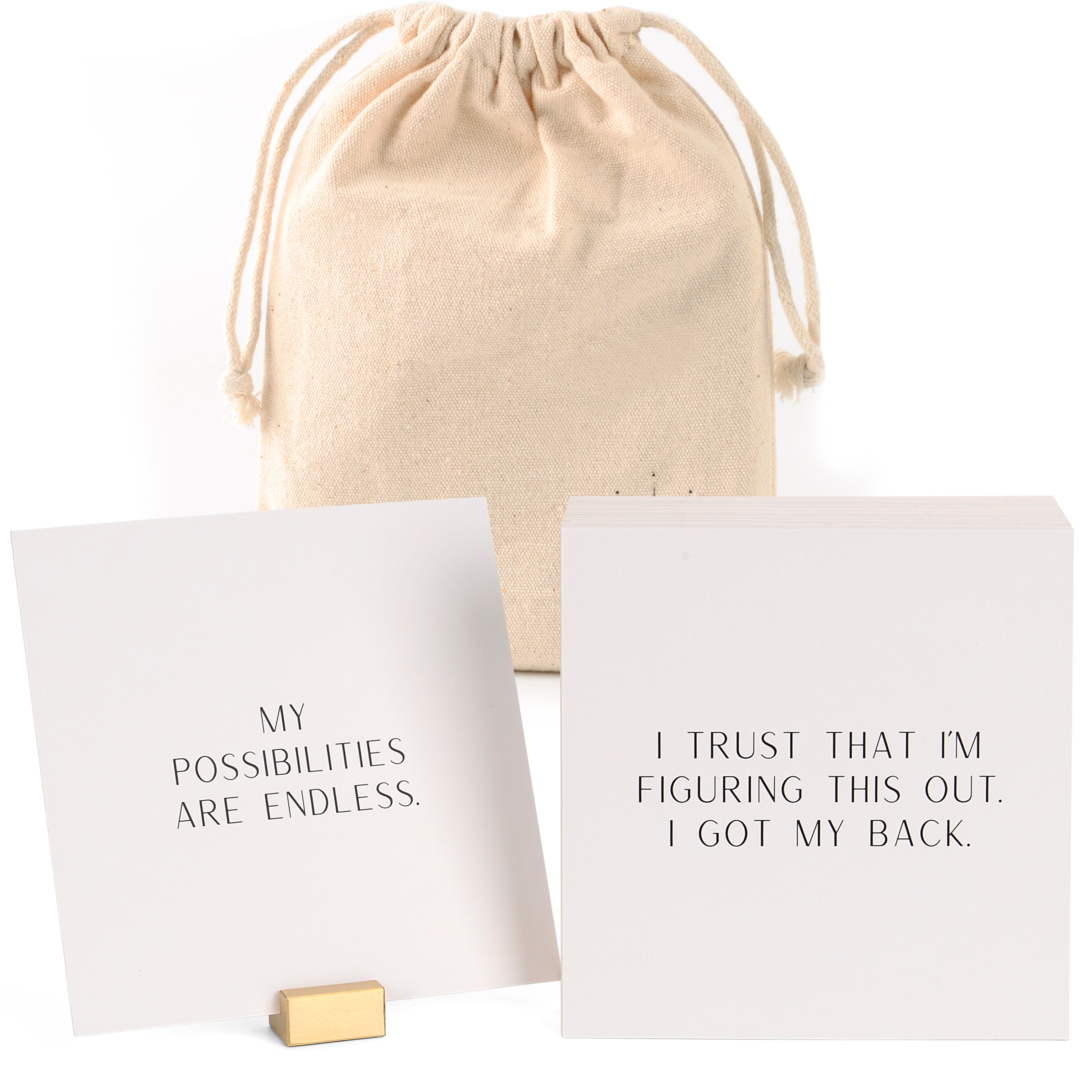 Positive Affirmation Cards - White