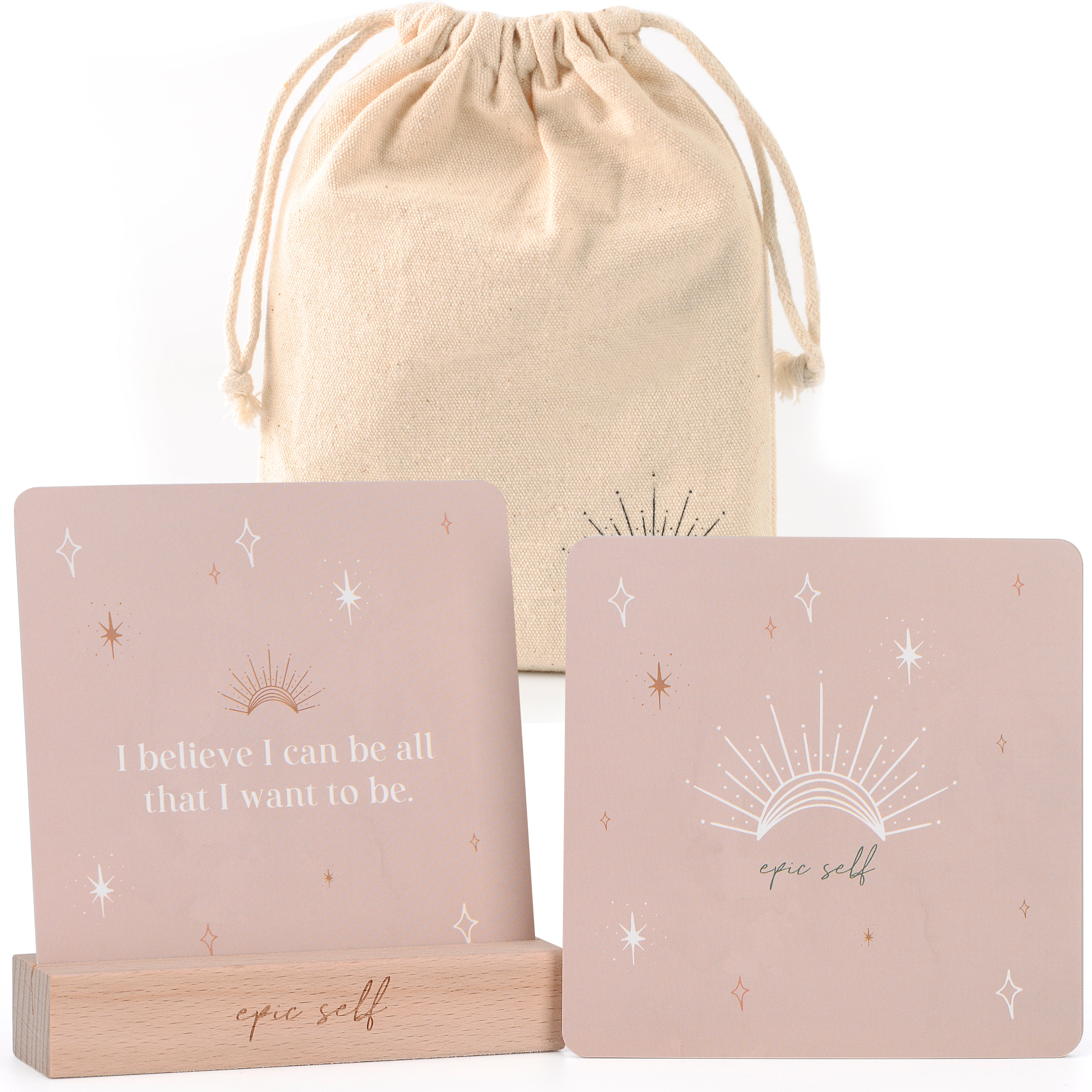 Positive Affirmation Cards - Beige