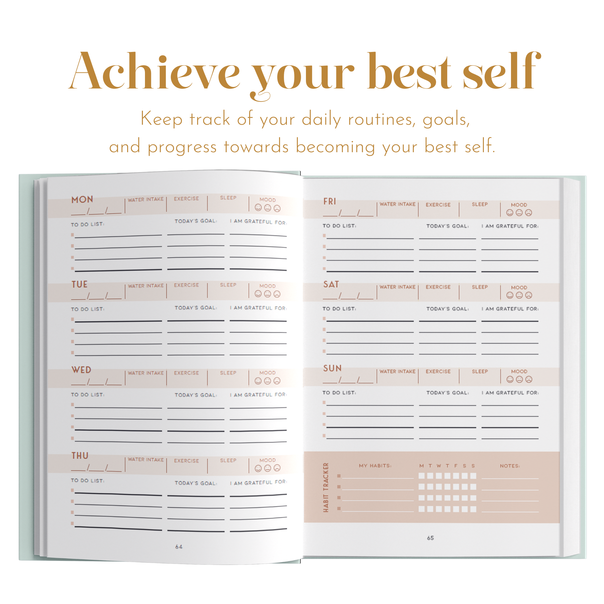 Self Care Planner - Cyan