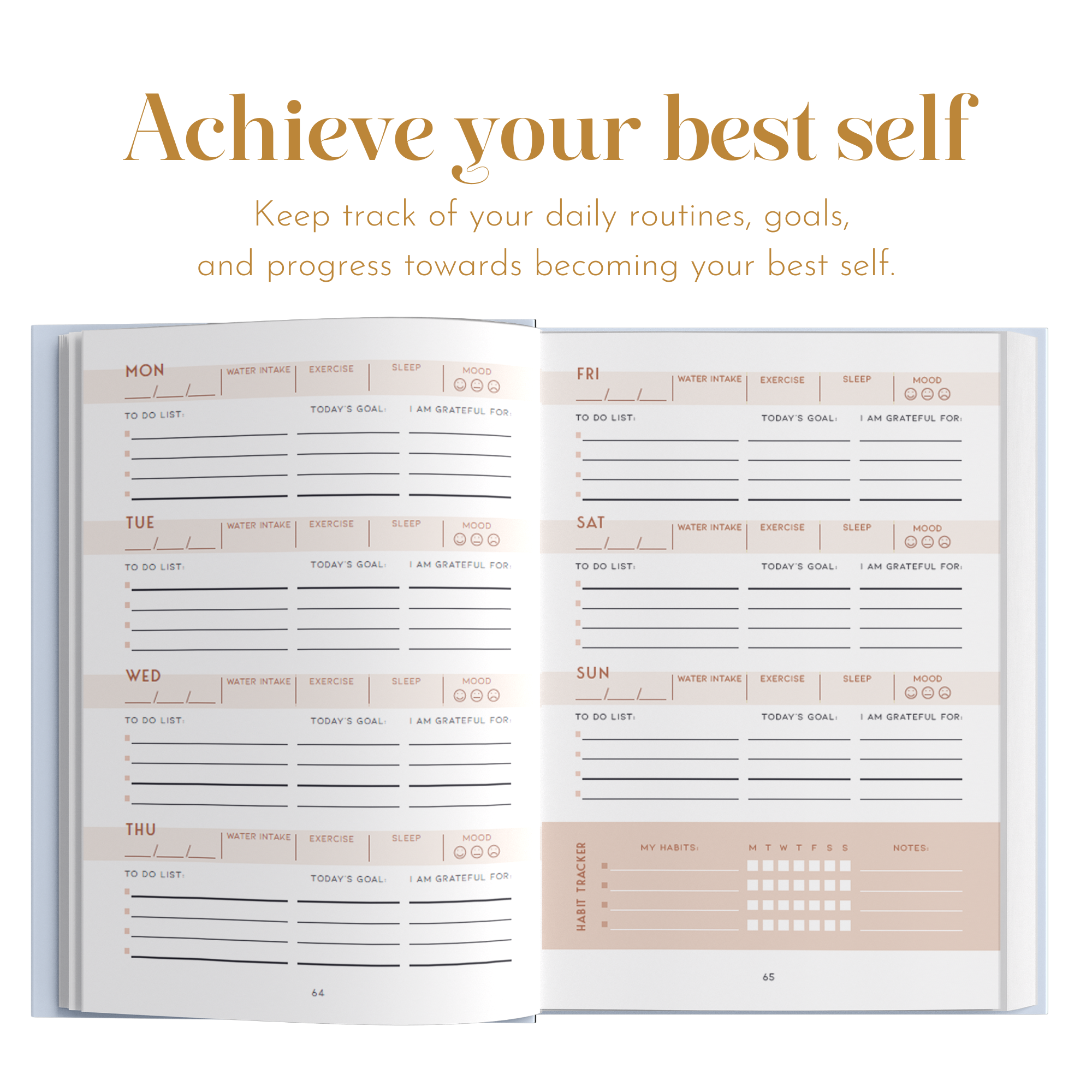 Self Care Planner - Light Blue