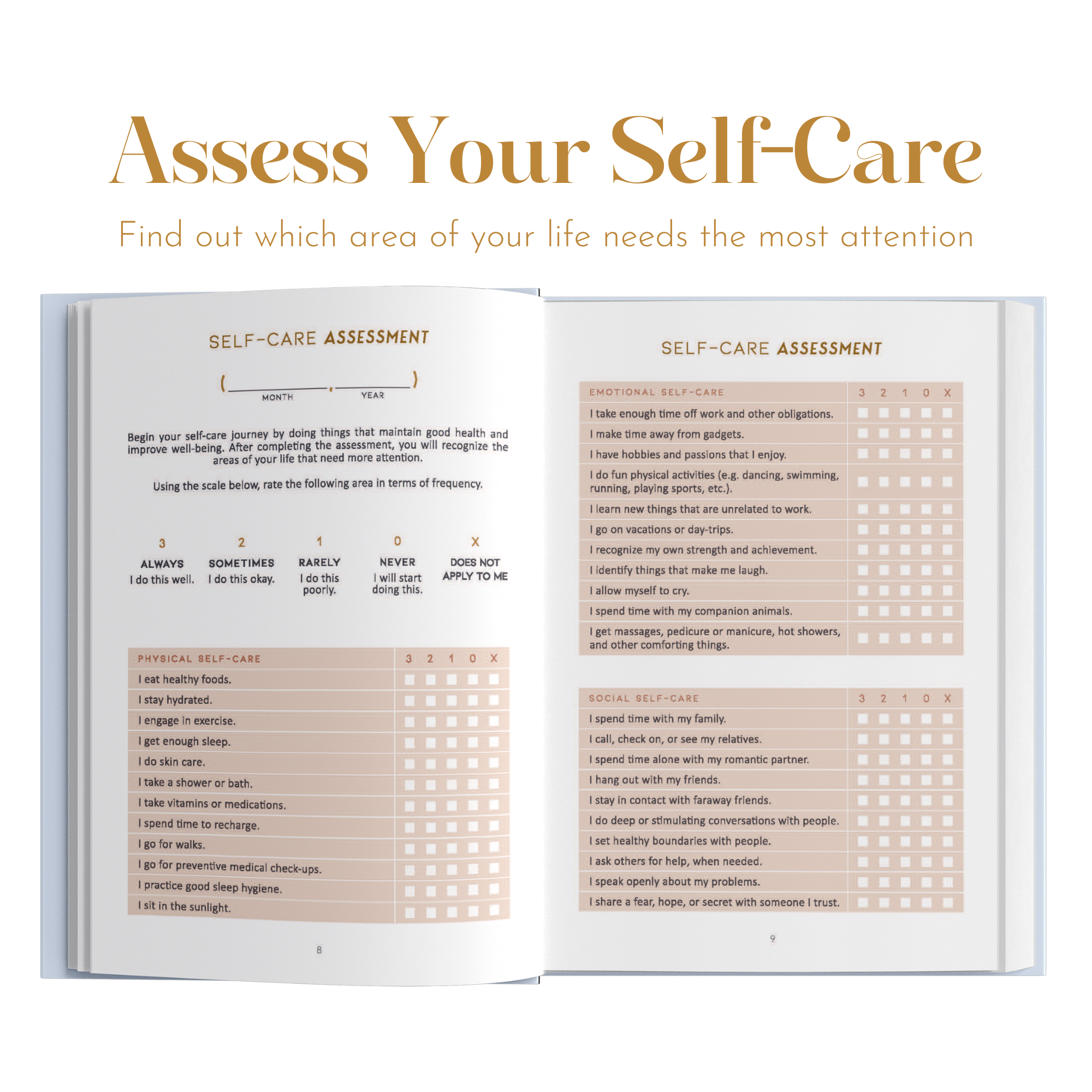 Self Care Planner - Light Blue