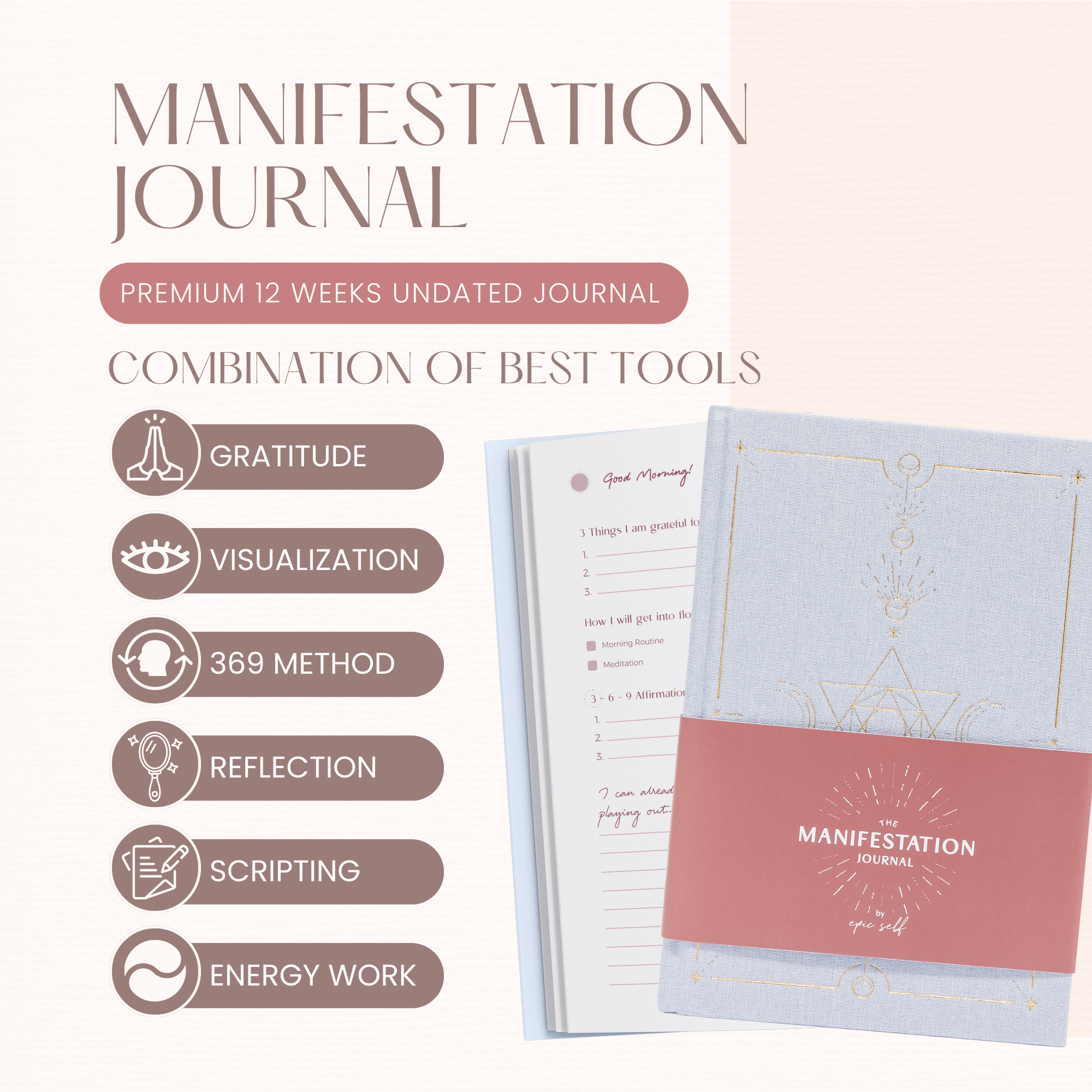 Manifestation Journal - Light Blue