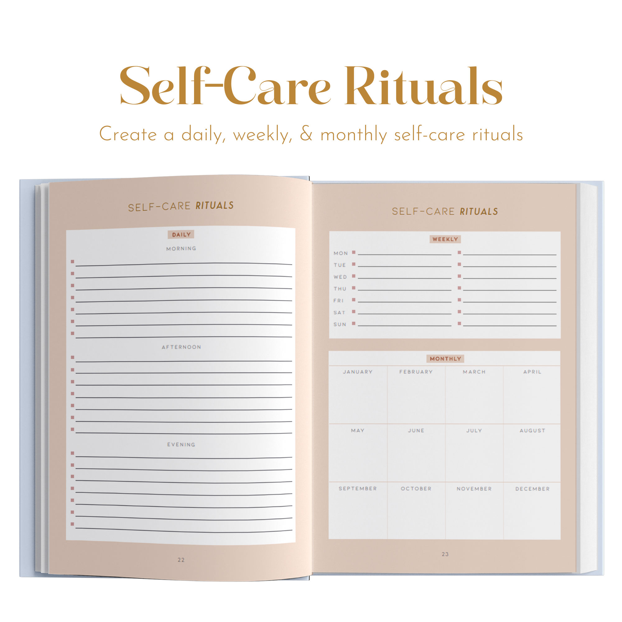Self Care Planner - Light Blue