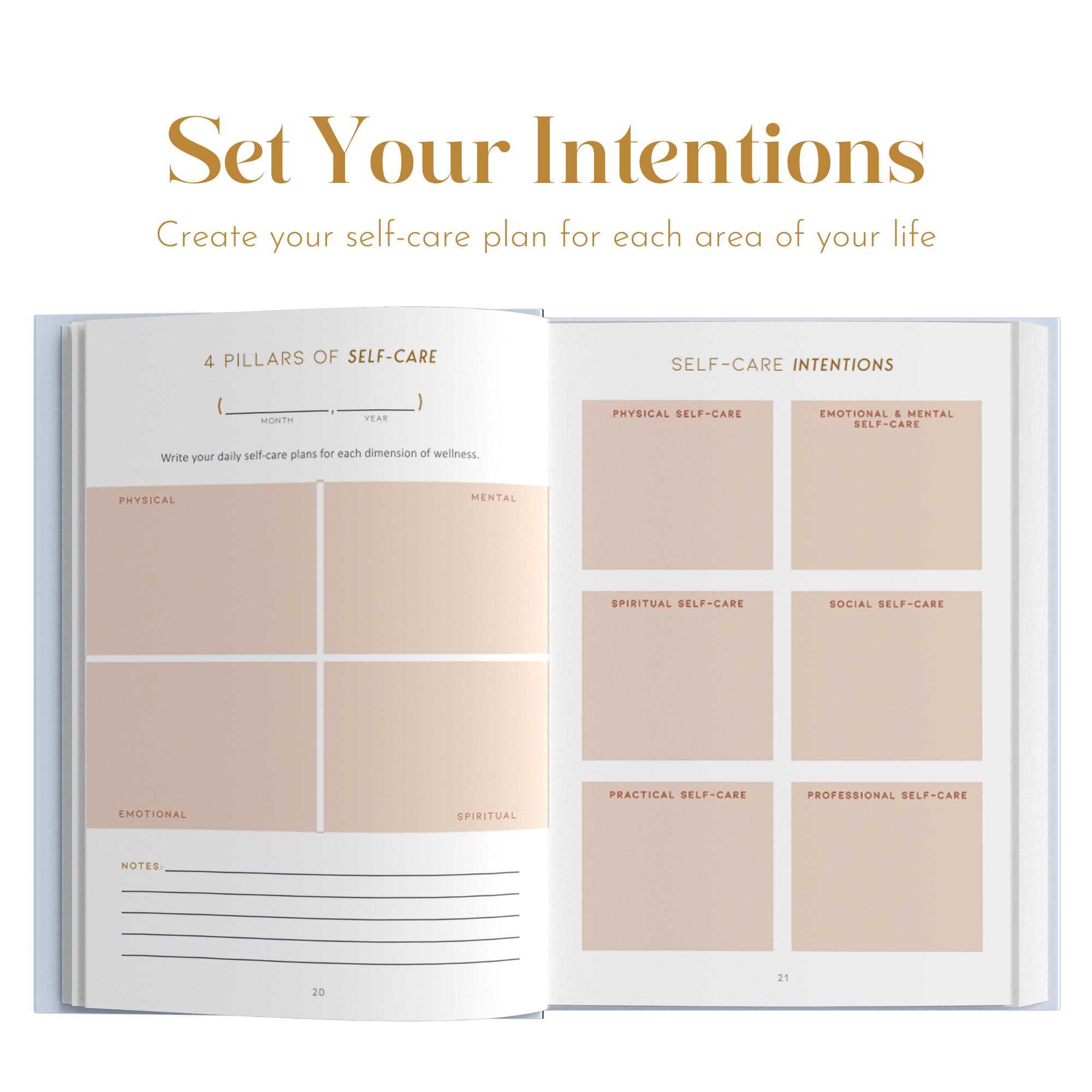 Self Care Planner - Light Blue