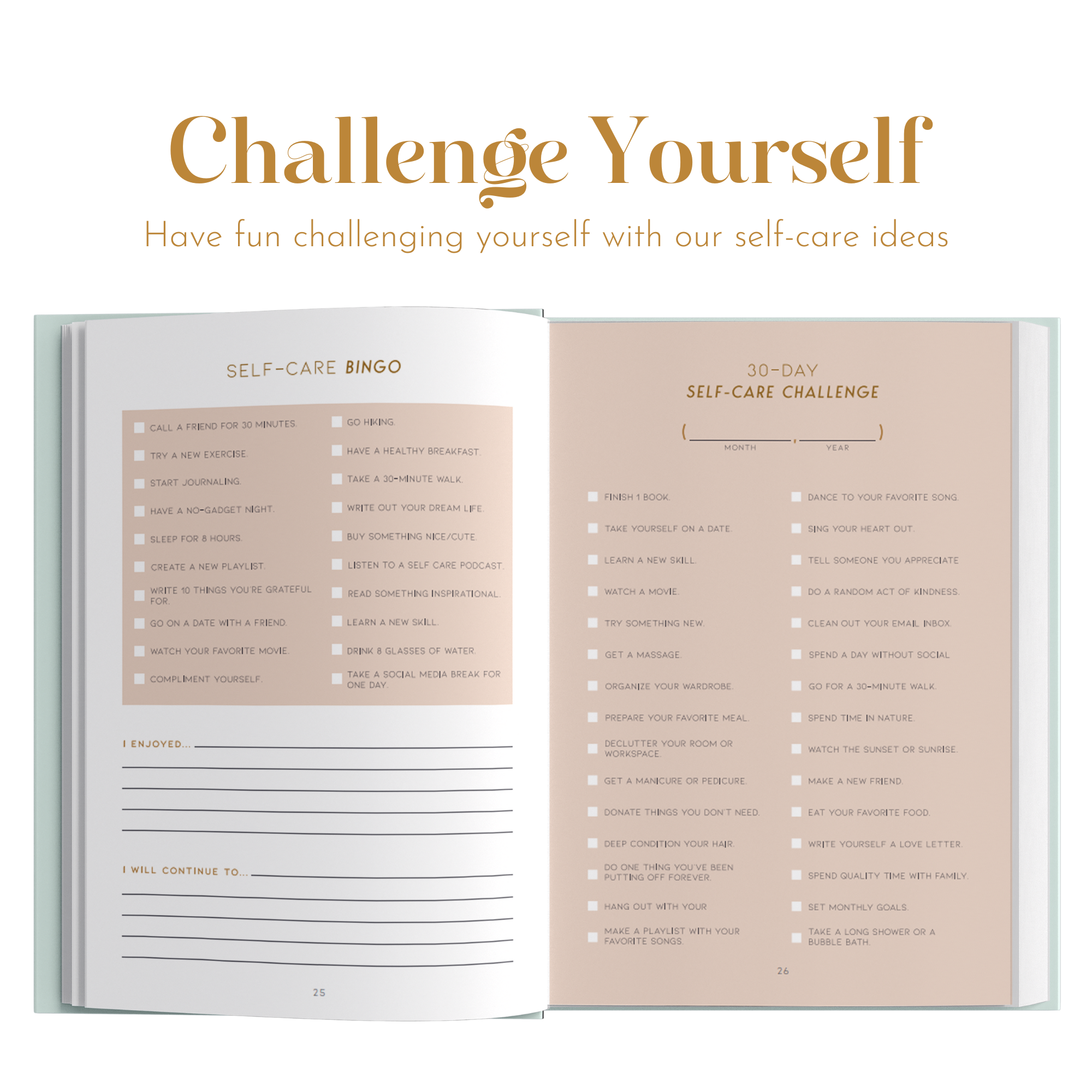 Self Care Planner - Cyan