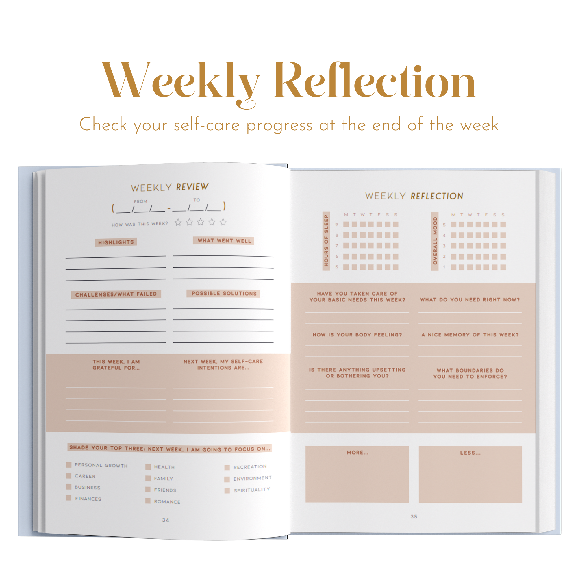 Self Care Planner - Light Blue