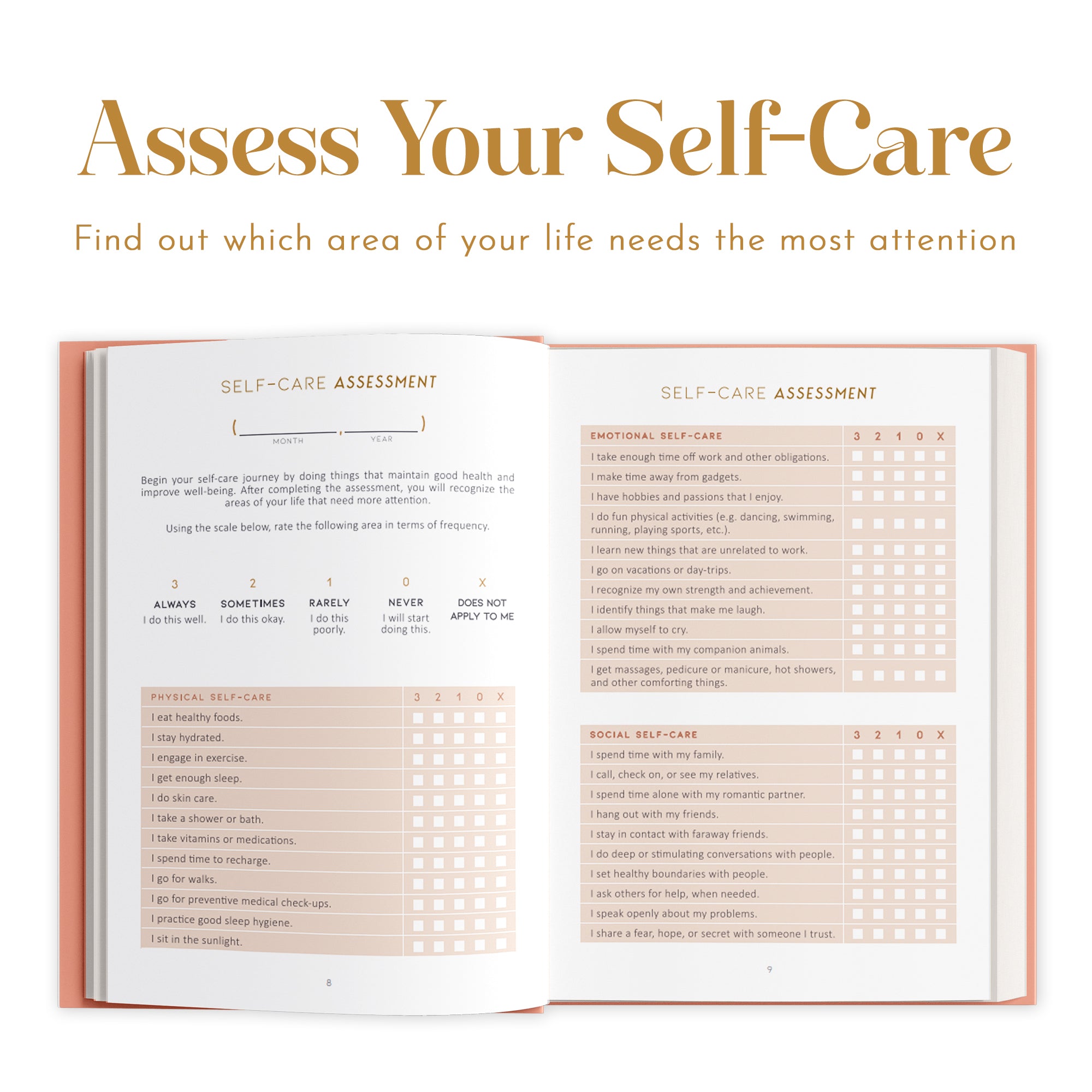 Self Care Planner - Red