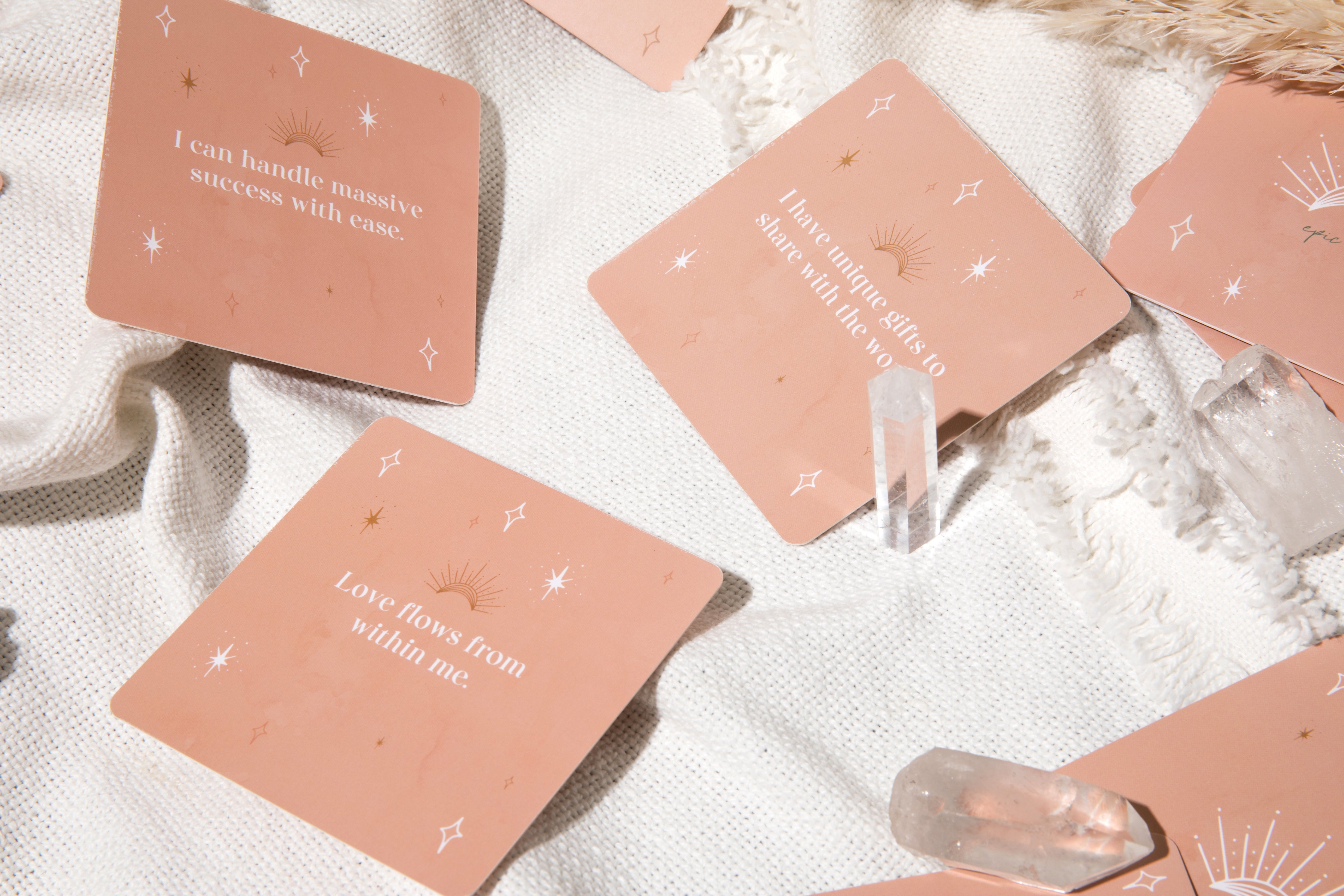 Positive Affirmation Cards - Beige