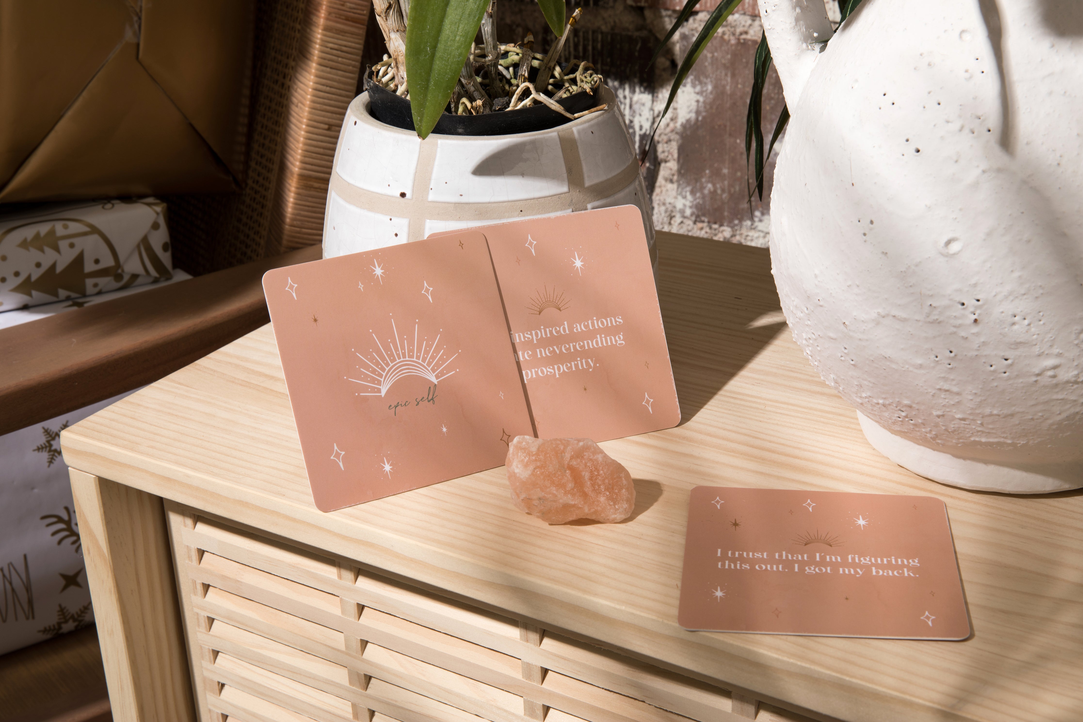 Positive Affirmation Cards - Beige