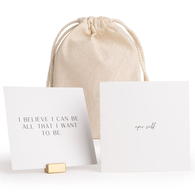 Positive Affirmation Cards - White
