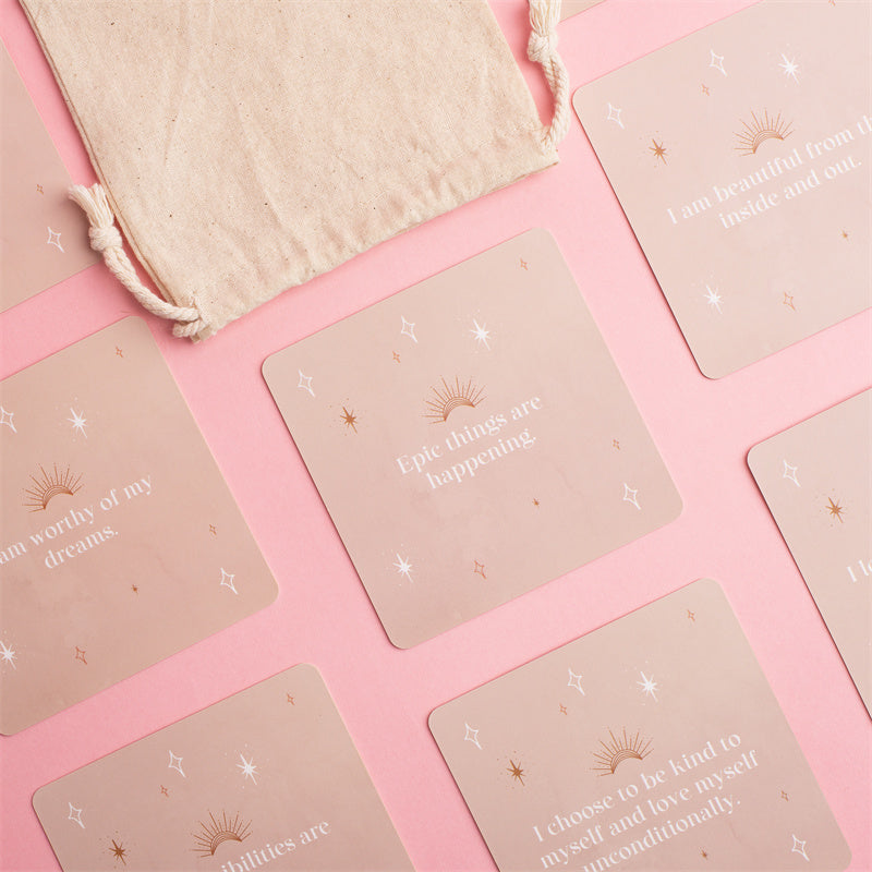 Positive Affirmation Cards - Beige