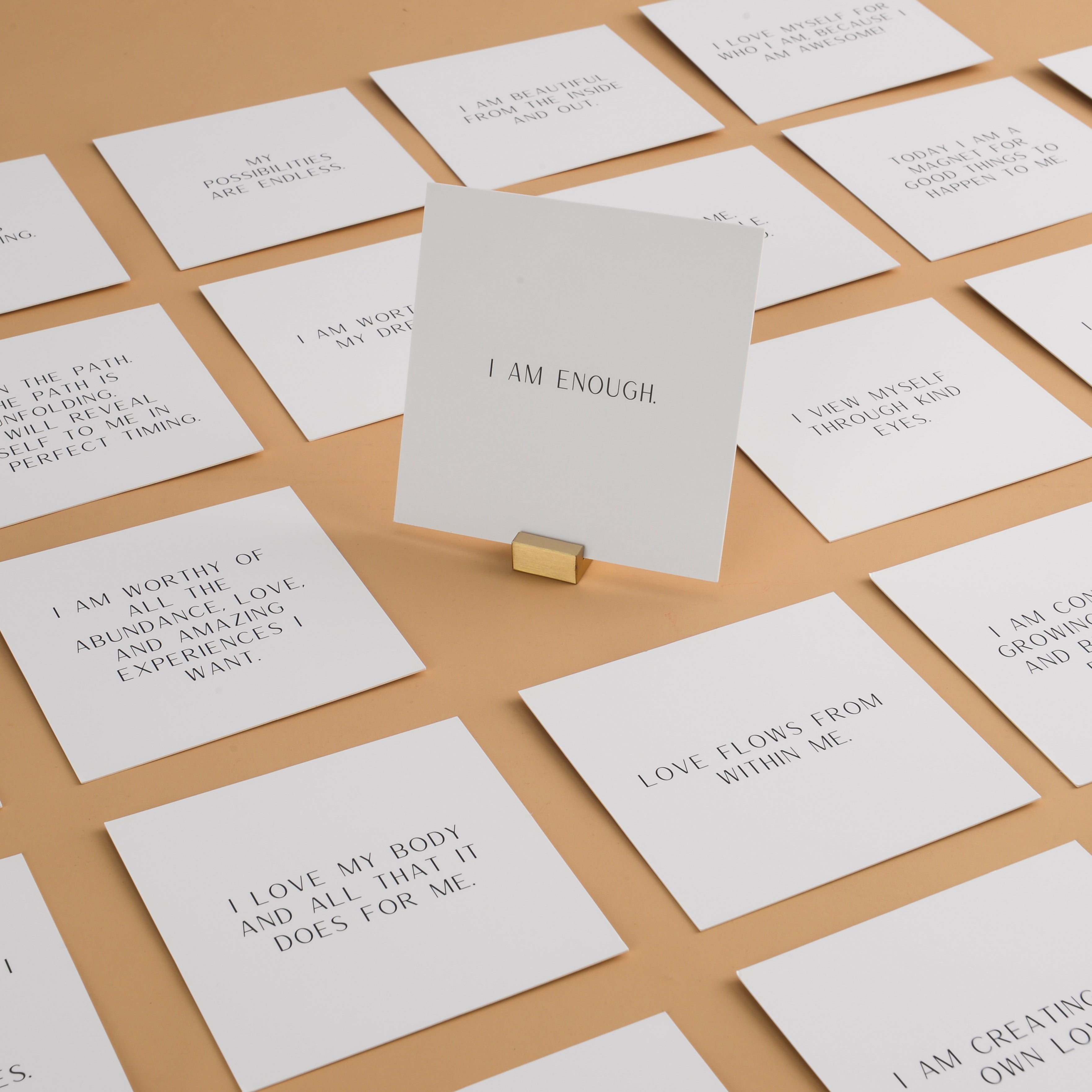 Positive Affirmation Cards - White