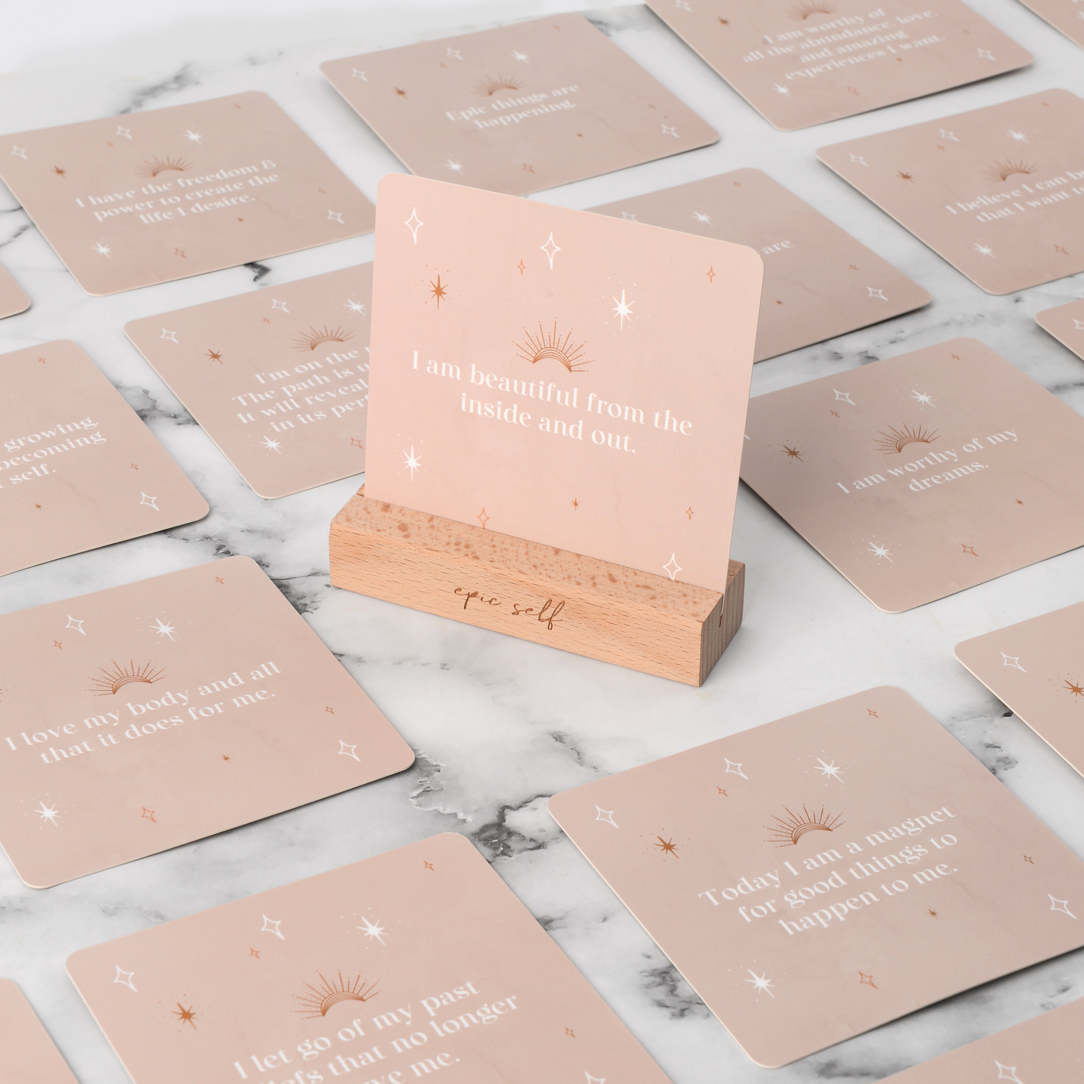 Positive Affirmation Cards - Beige