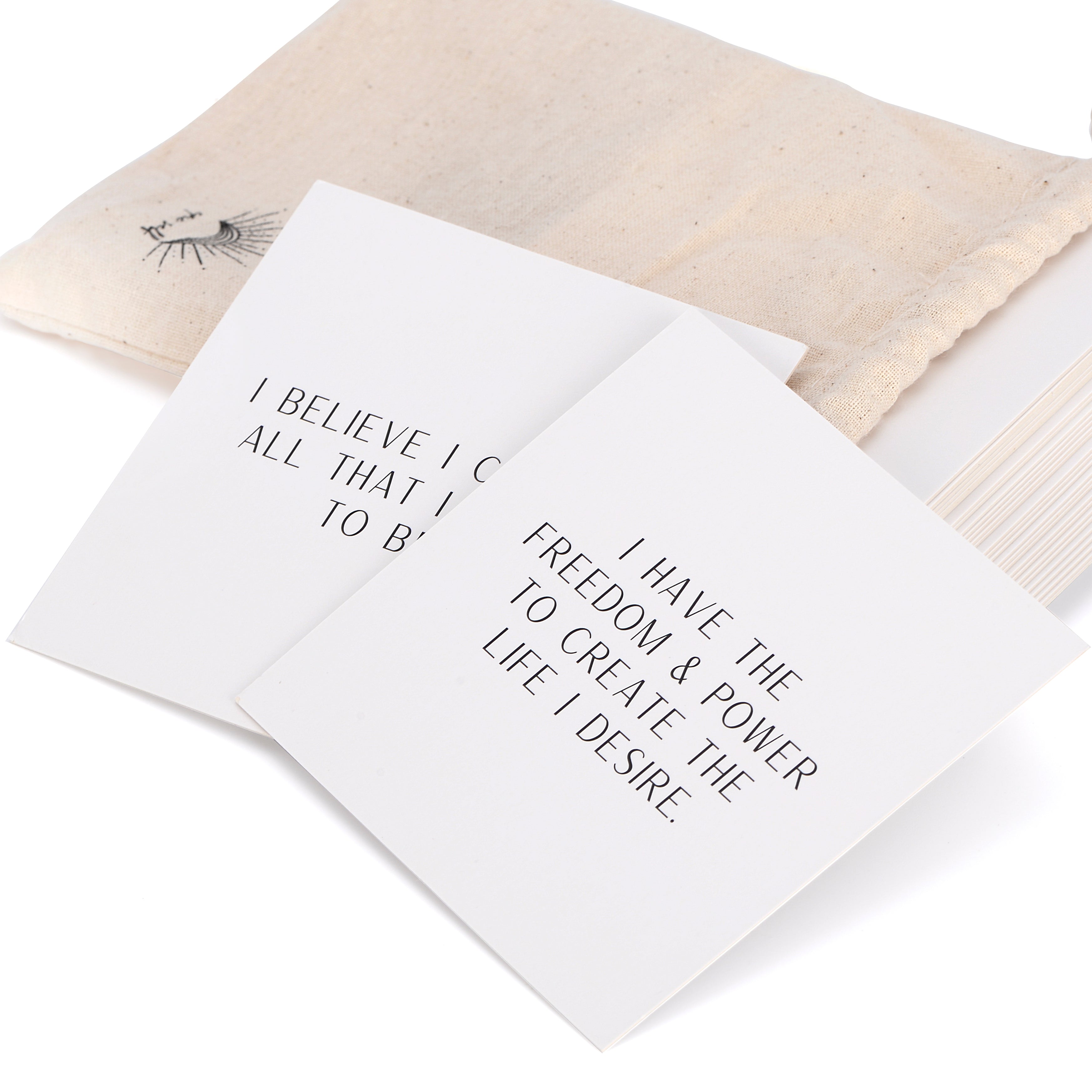 Positive Affirmation Cards - White